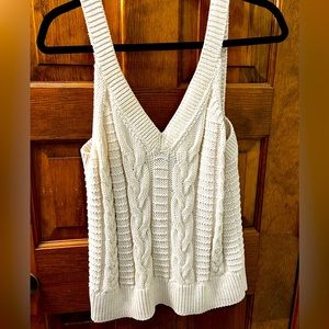 Cream sweater tank
